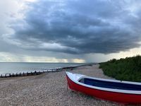 East Preston, red boat